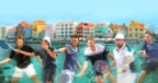 Curacao Tennis Legends2018 vlnr Wayne Ferreira - Nicolás Lapentti - Sjeng Schalken - Jacco Eltingh - Henri Leconte - Paul Haarhuis