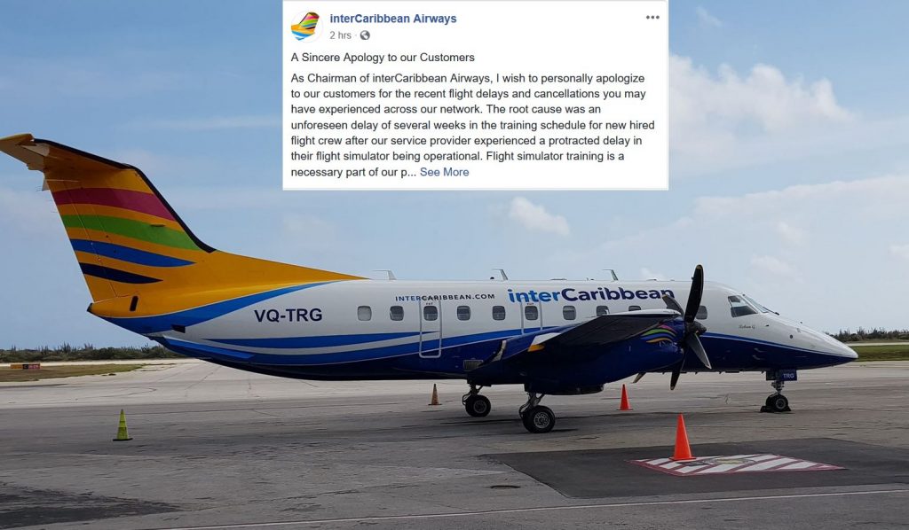 Inter Caribbean op Hato Airport Foto HL met apology