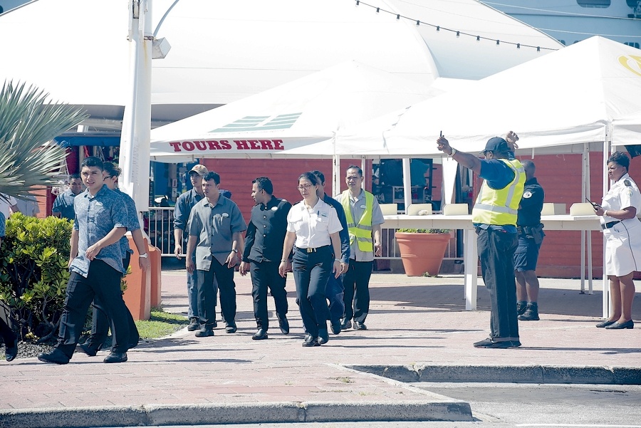 Veiligheidsoefening op Cruiseschip