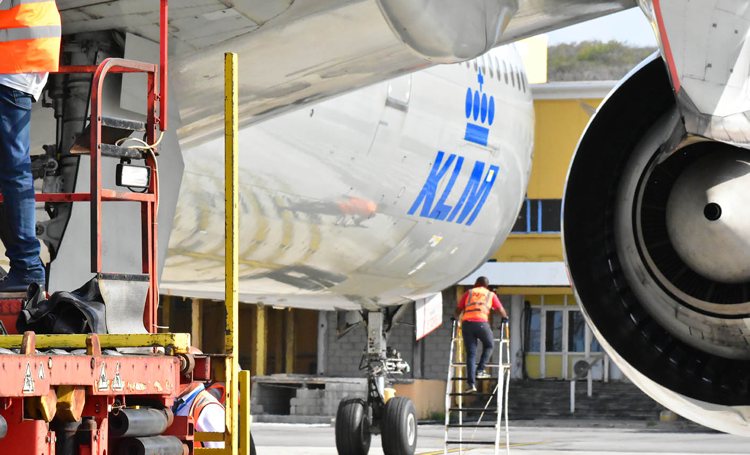 KLM met grotere 777 op Bonaire 