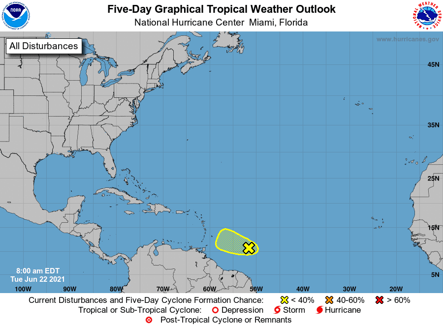 Tropical wave voorlopig geen risico eilanden 